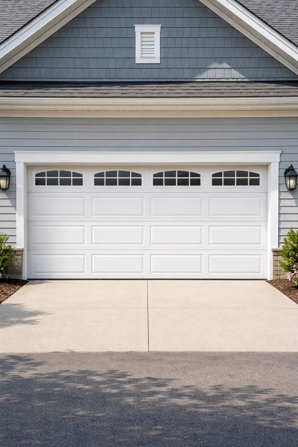 A modern residential garage door