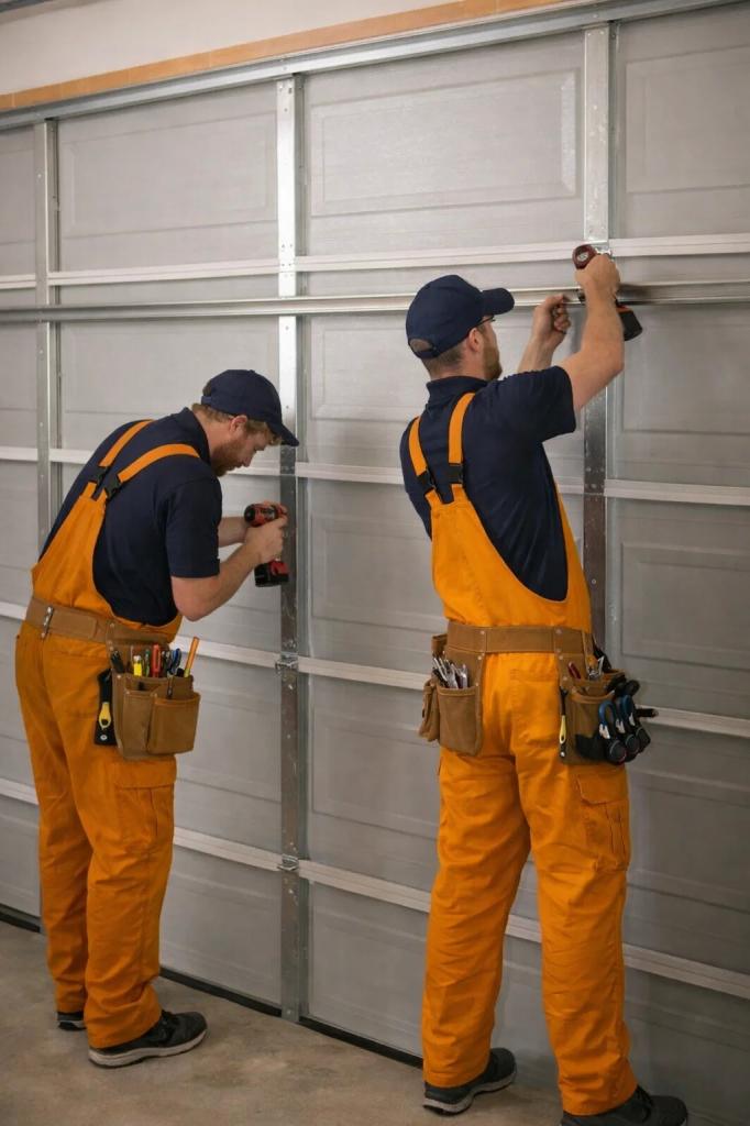 A garage door replacement in Wellington, CO