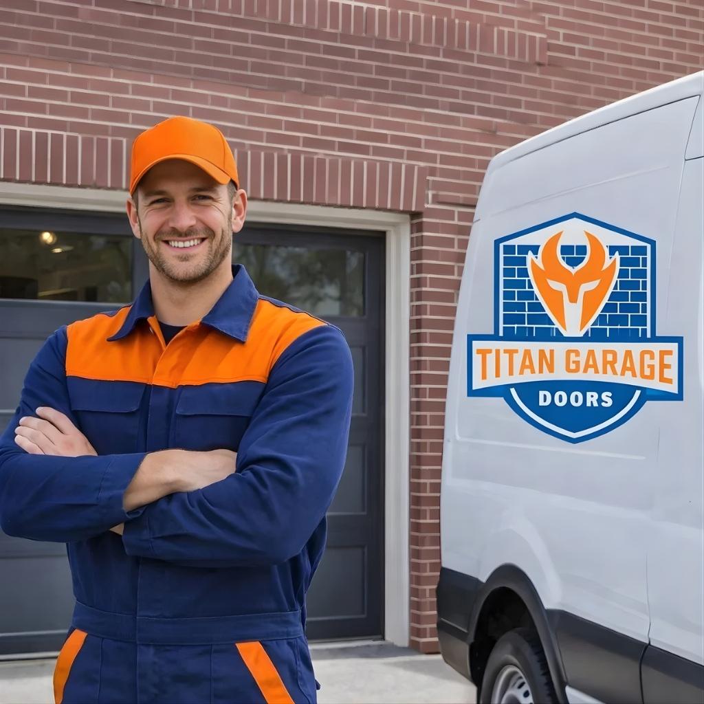 A licensed garage door technician from Titan Garage Doors CO