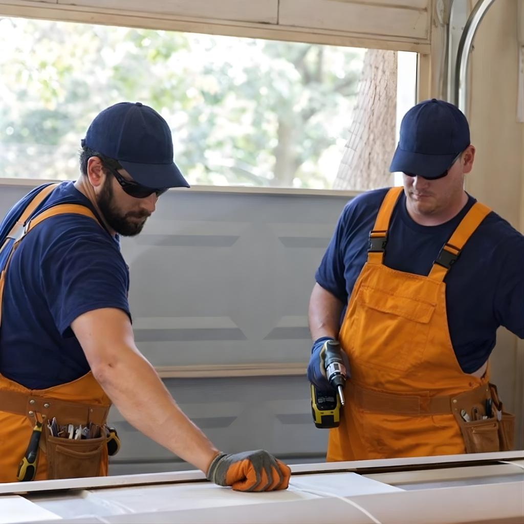 A garage door replacement in Drake, CO