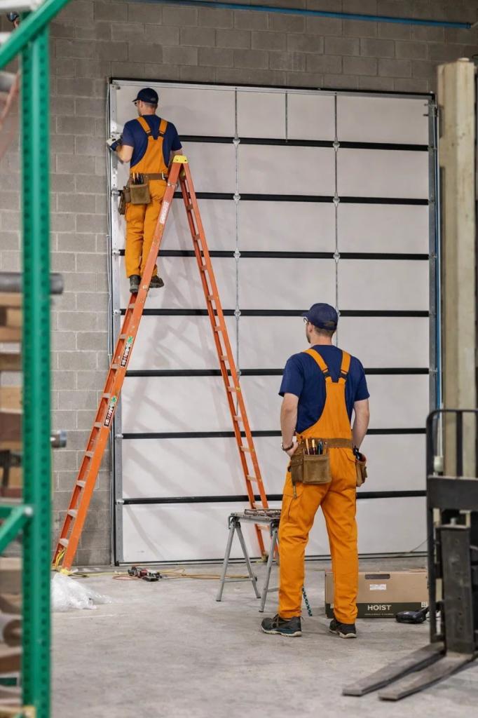 A commercial garage door repair in Colorado
