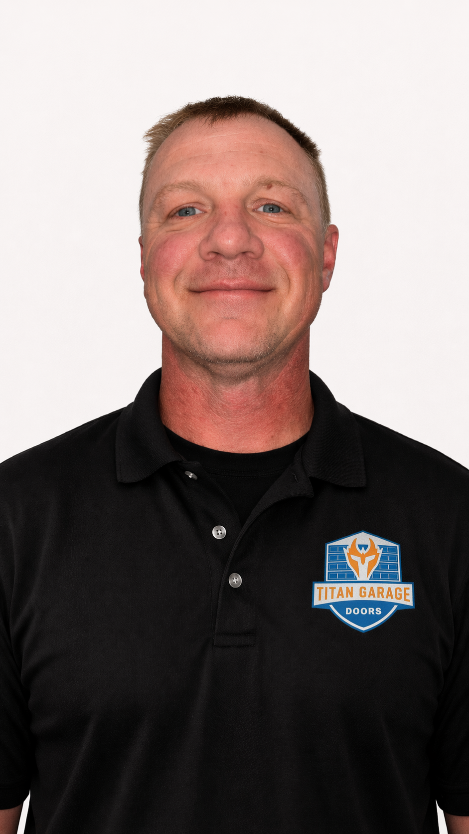 A close-up image of Jeremy L., a technician at Titan Garage Doors CO