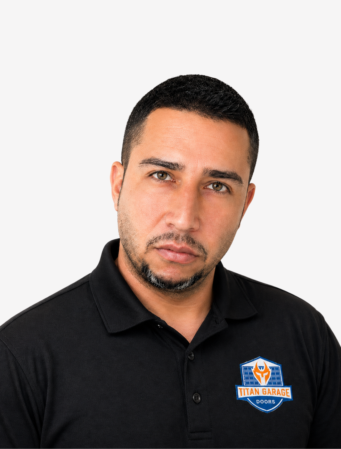 A close-up image of Paul P., garage door technician at Titan Garage Doors CO